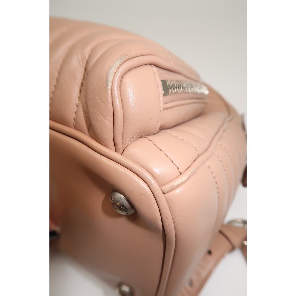 Prada Milano Diagramme Zip-Around Backpack Pink Leather Logo Accent - Picture 10 of 16